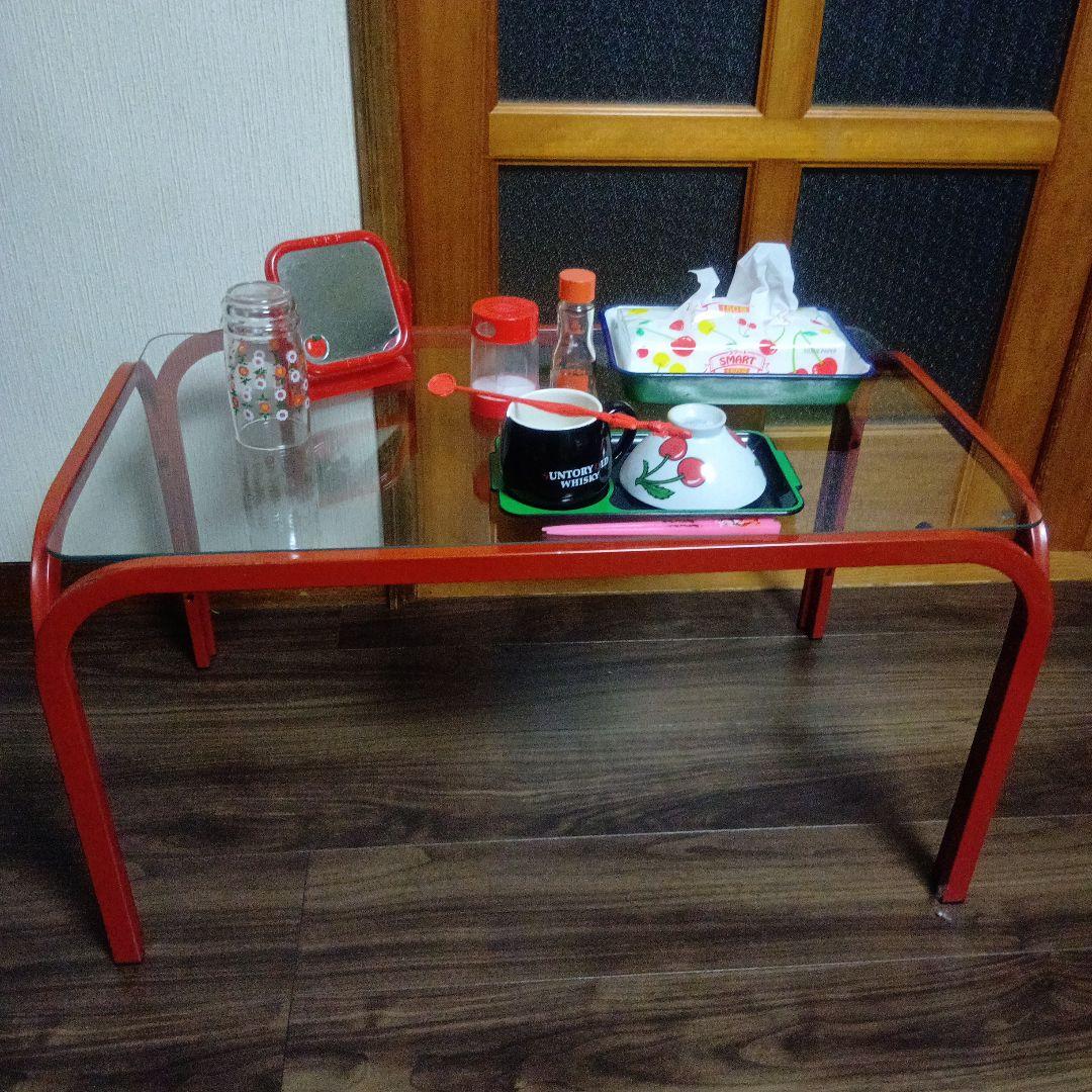 昭和レトロガラステーブル