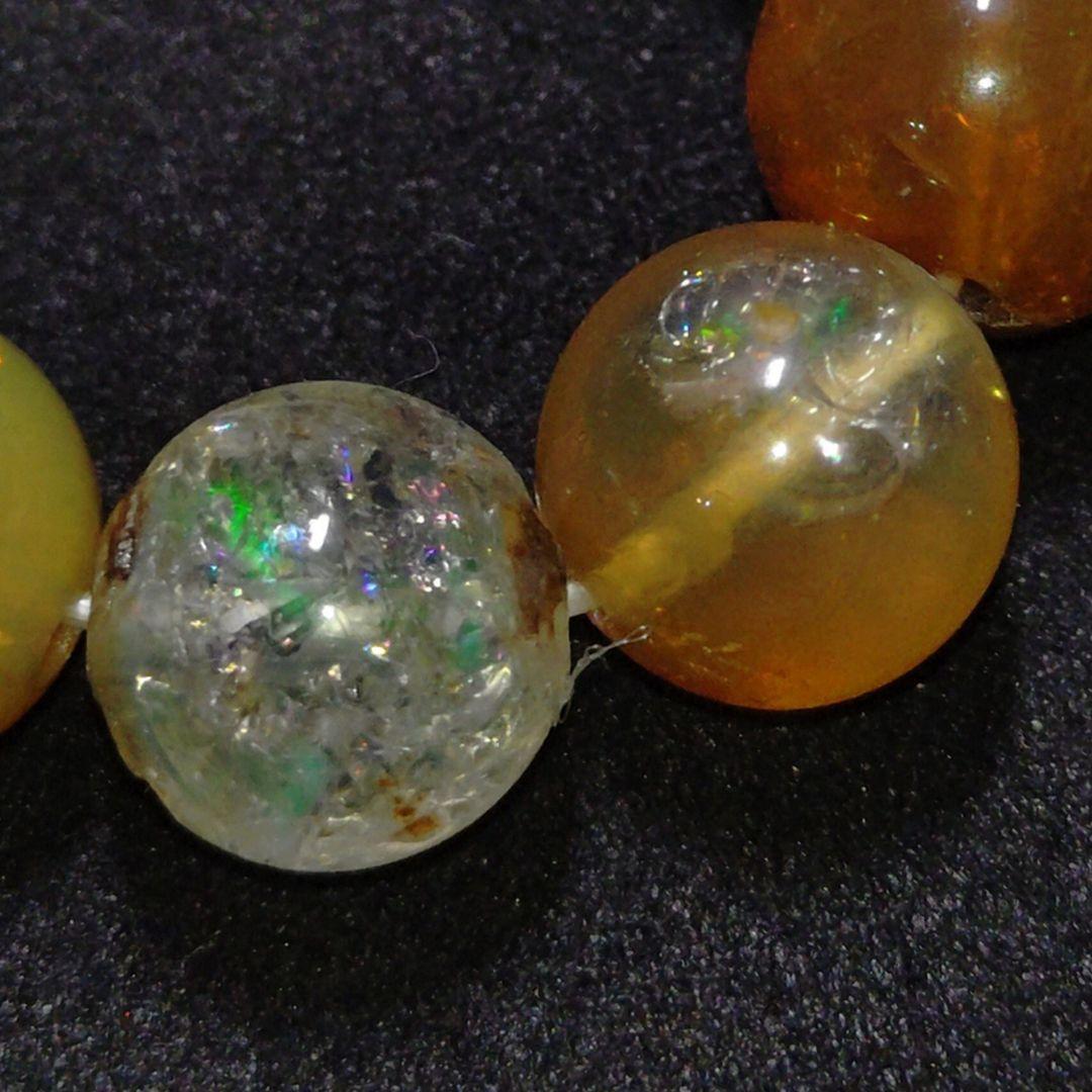 ★マルチプレシャスオパール 8-9ミリ珠 ブレスレット①(SA)