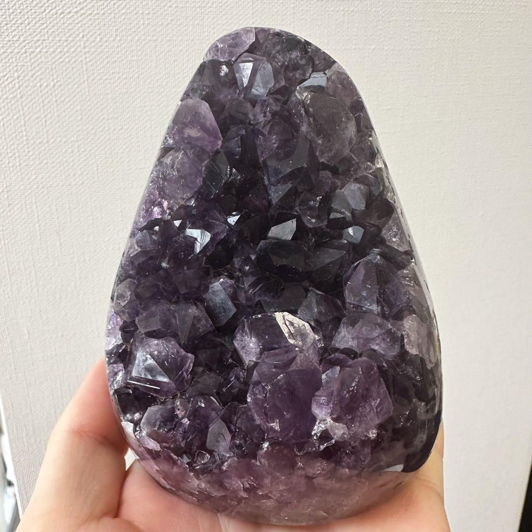 【金運】濃紫の煌めきウルグアイ産☆アメジストクラスターパワーストーンA1052