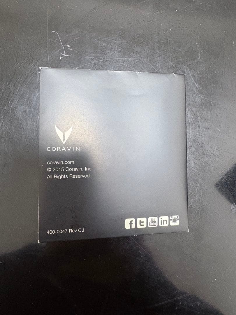 CORAVIN（コラヴァン）Model Two｜未使用｜ガスカプセル付｜箱なし