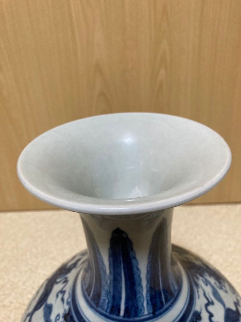 中国骨董／青白磁の馬と龍の花瓶／大明永樂年製／高さ約37 cm - メルカリ