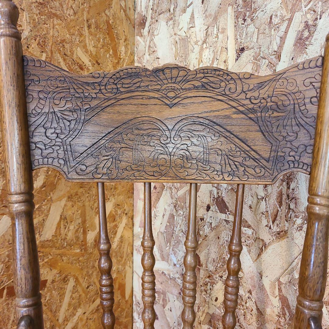 1 山善 椅子 アンティーク調 チェア　ウィンザーチェア