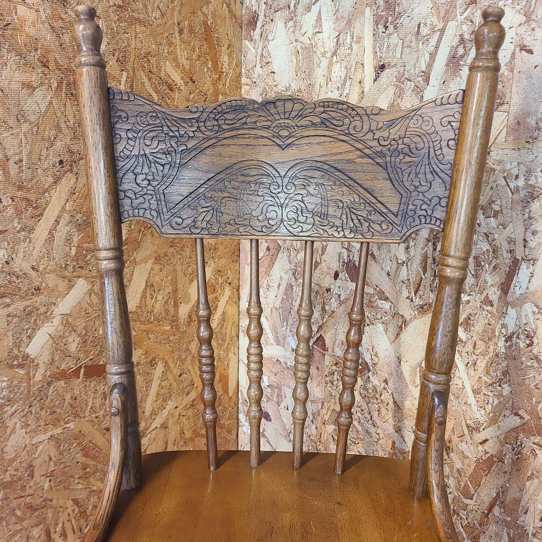 1 山善 椅子 アンティーク調 チェア　ウィンザーチェア