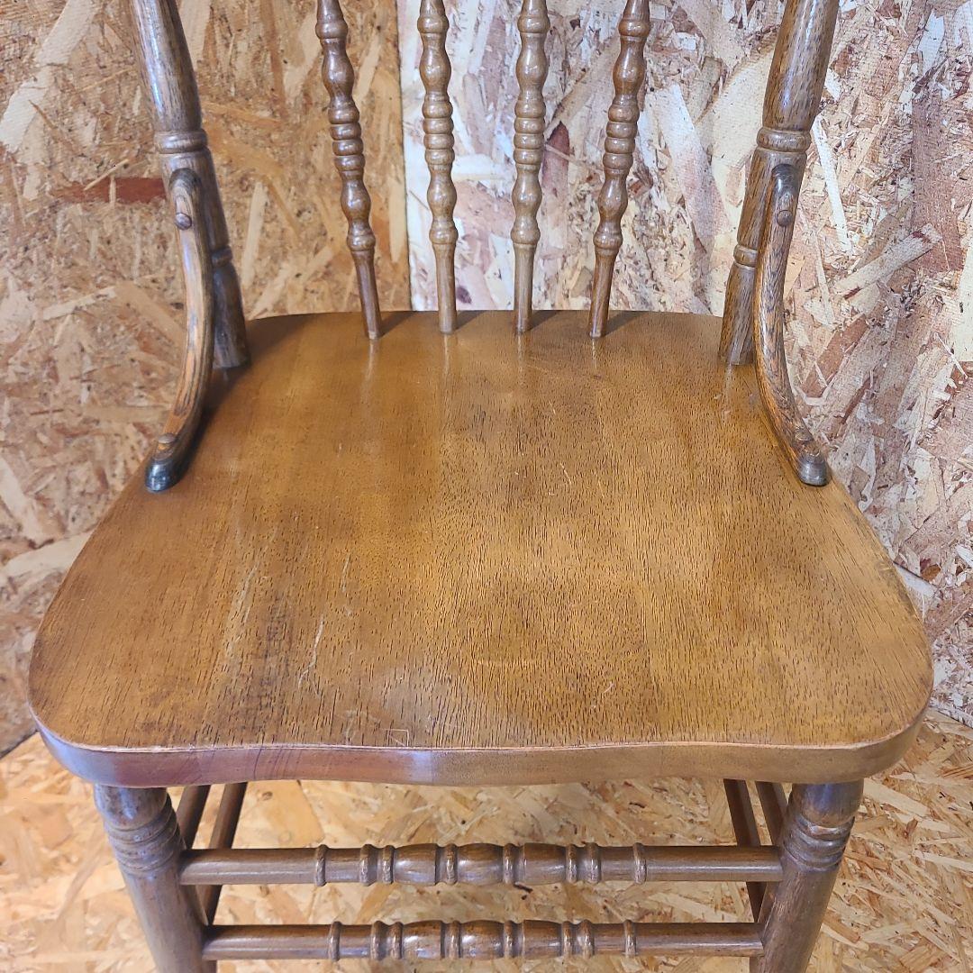 1 山善 椅子 アンティーク調 チェア　ウィンザーチェア