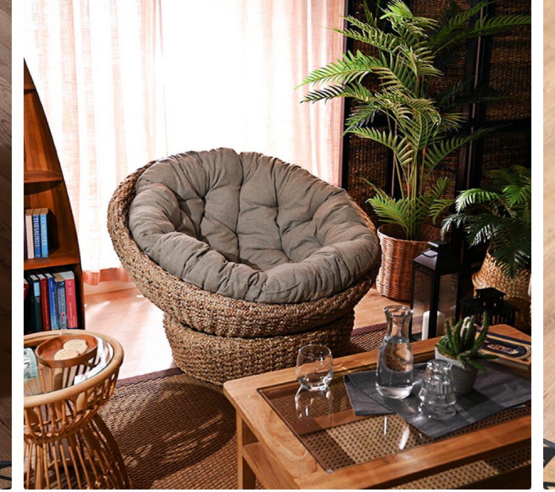 パパさんチェアーウォータヒヤシンス円形 1人掛けソファ- 送料込み