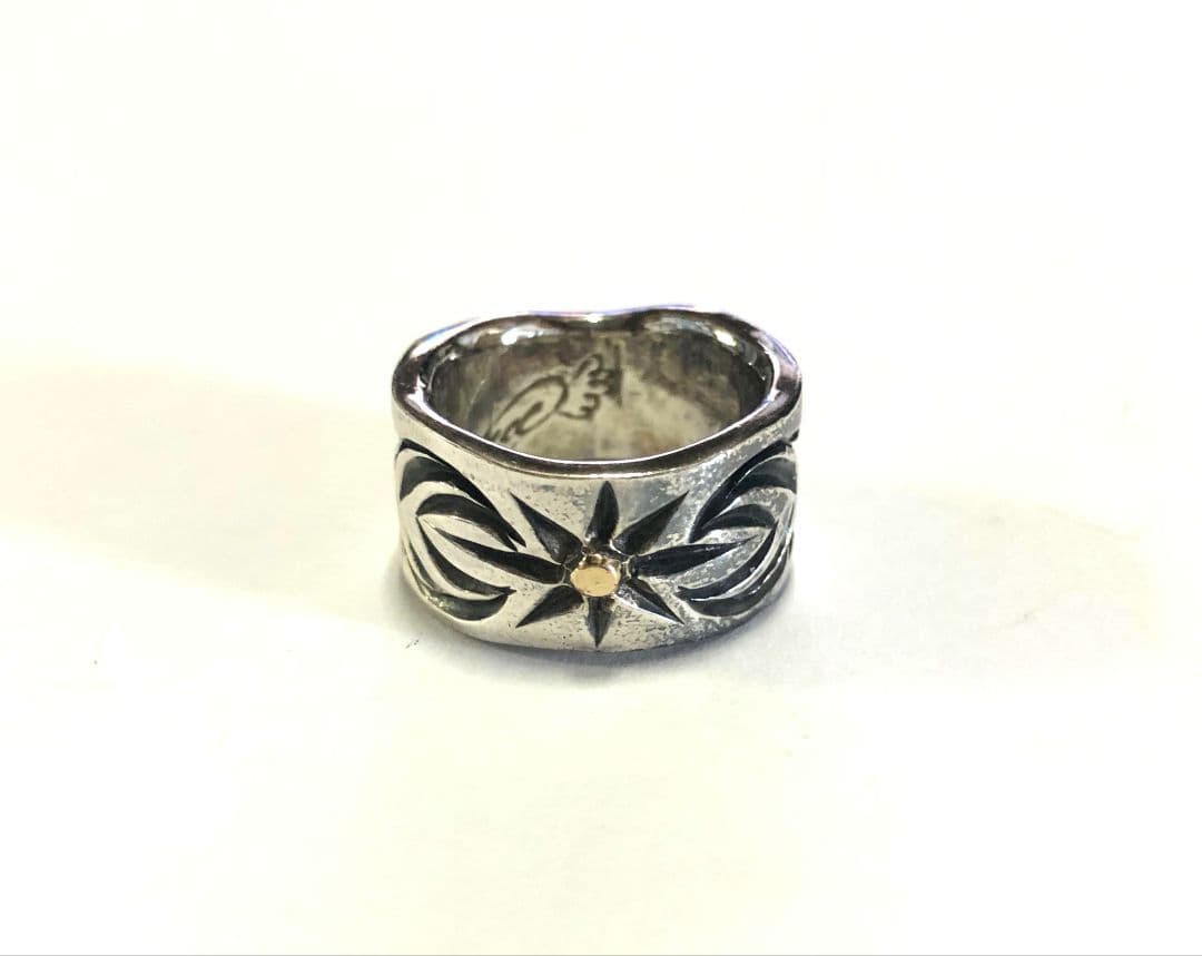 BIG HAND サンアラベスク リング 黒上げ925 +18K