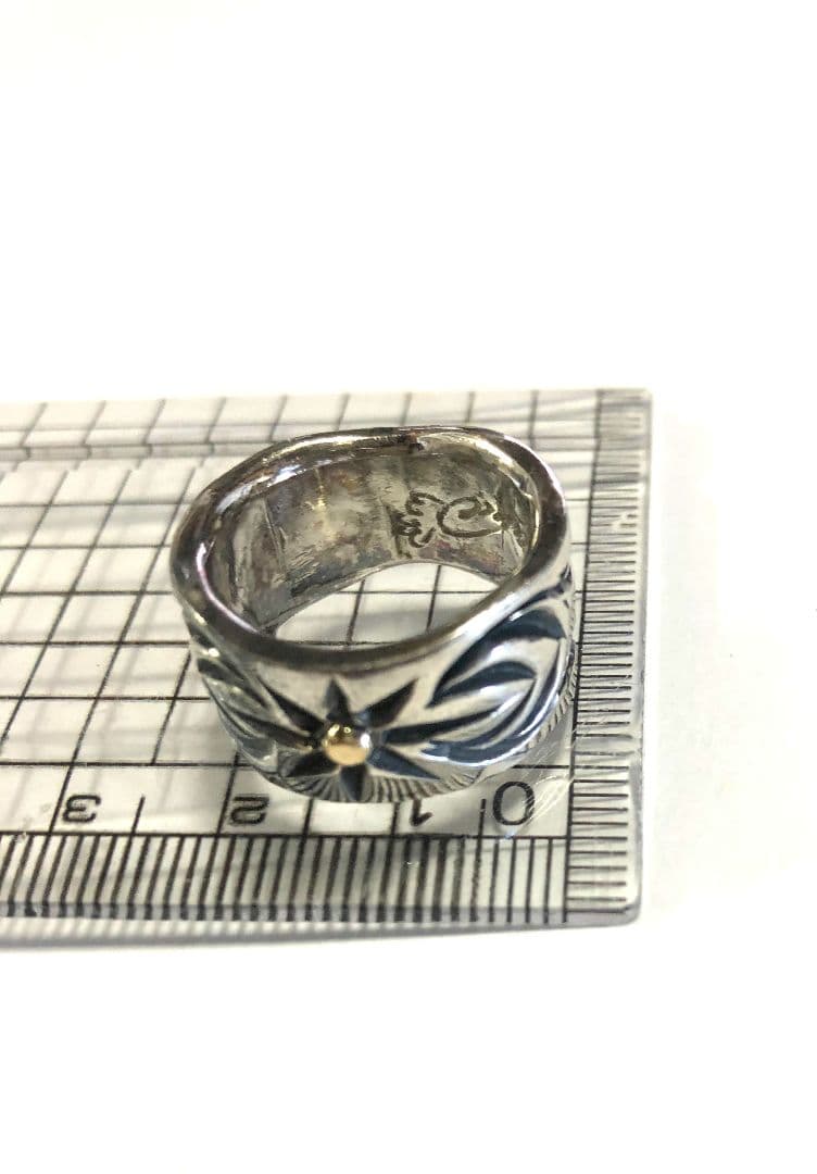 BIG HAND サンアラベスク リング 黒上げ925 +18K