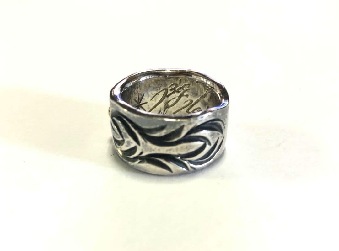 BIG HAND サンアラベスク リング 黒上げ925 +18K