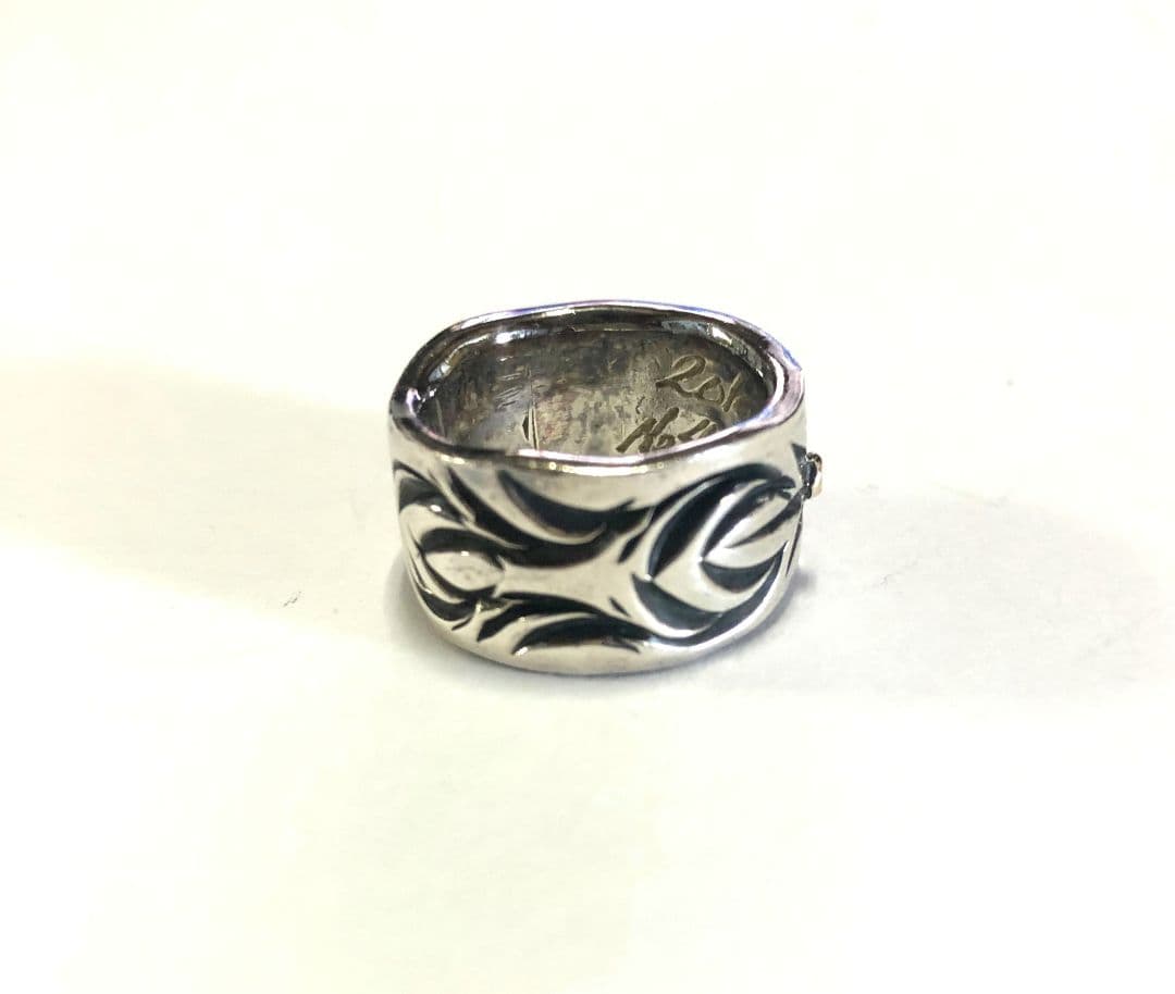 BIG HAND サンアラベスク リング 黒上げ925 +18K