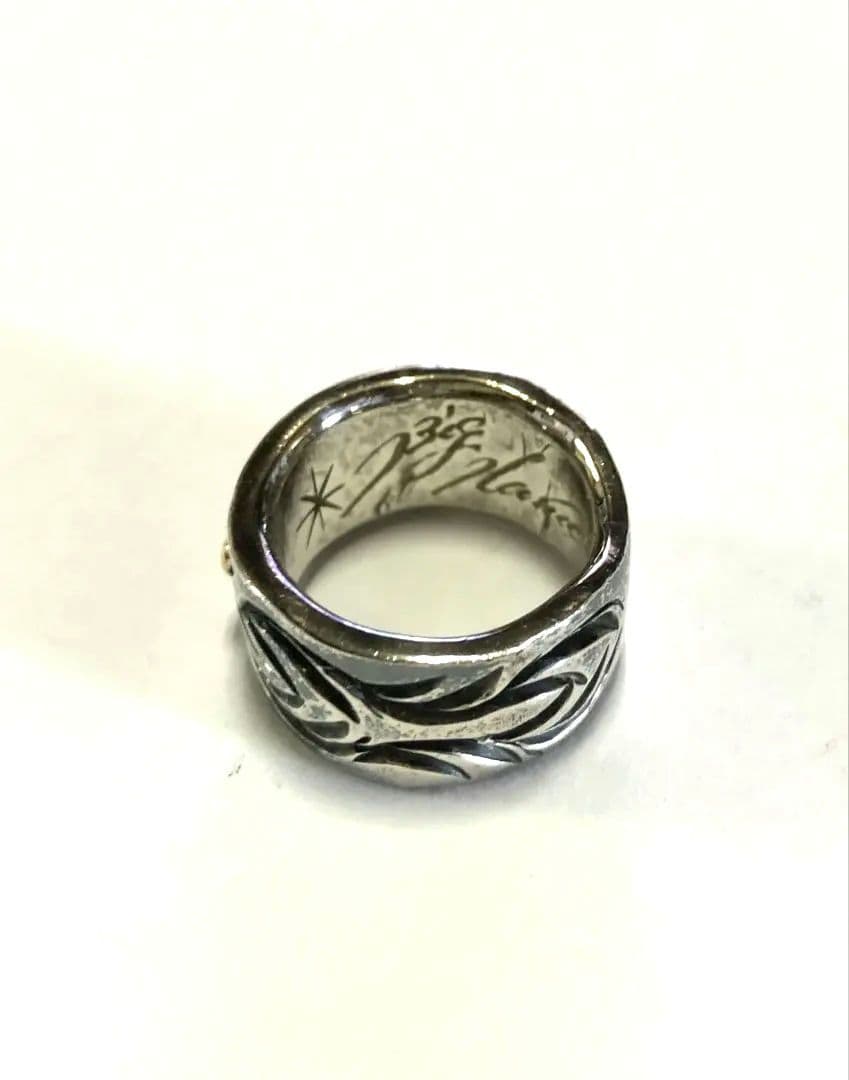 BIG HAND サンアラベスク リング 黒上げ925 +18K