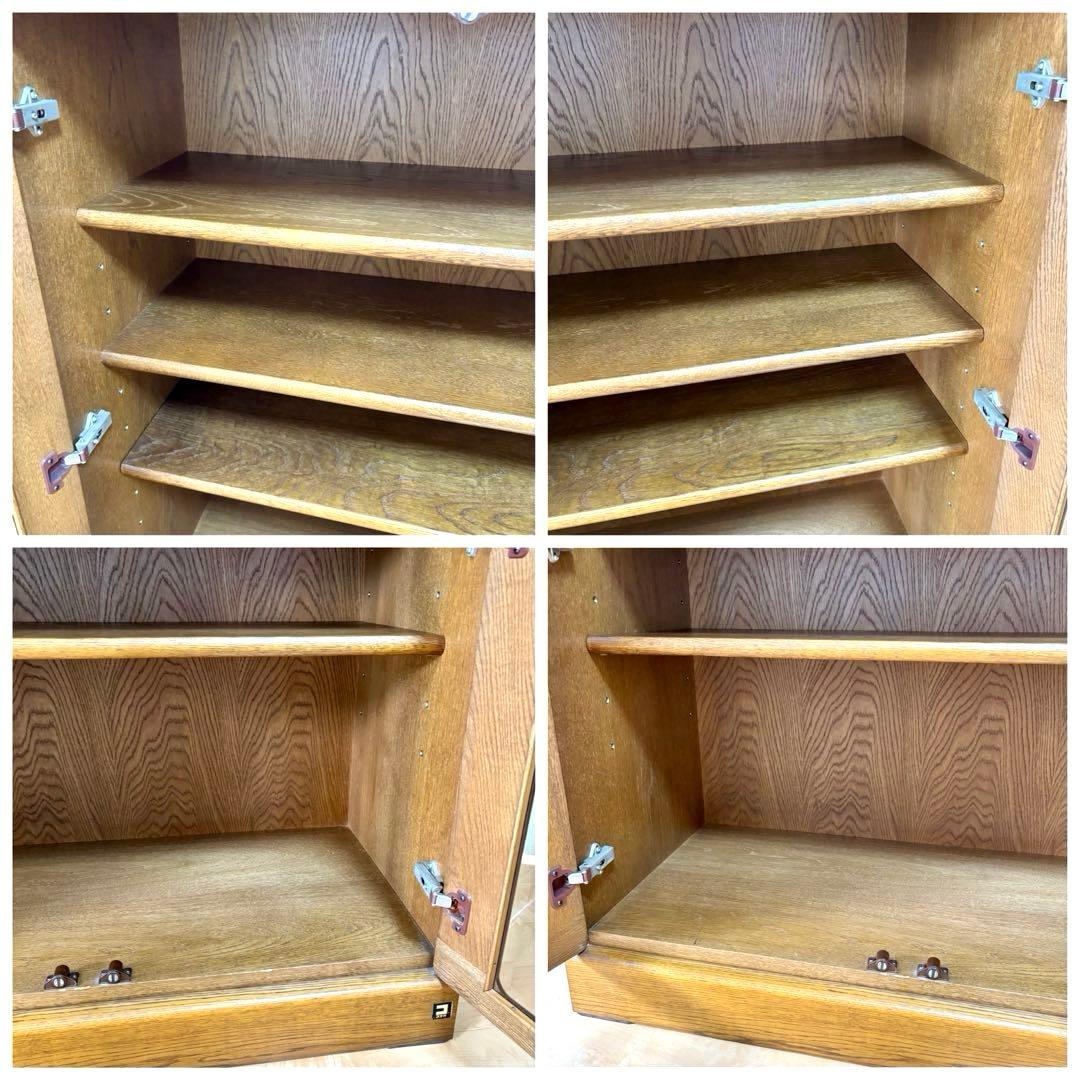 コスガ KOSUGA ガラスキャビネット 本棚 書棚 リビングボード