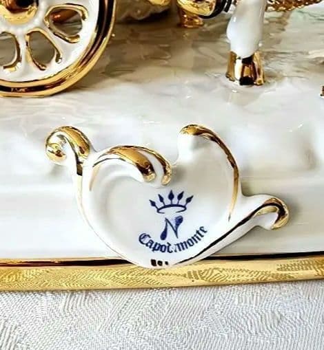 アンティーク イタリア カポデモンテ フィギュリン フィギュア