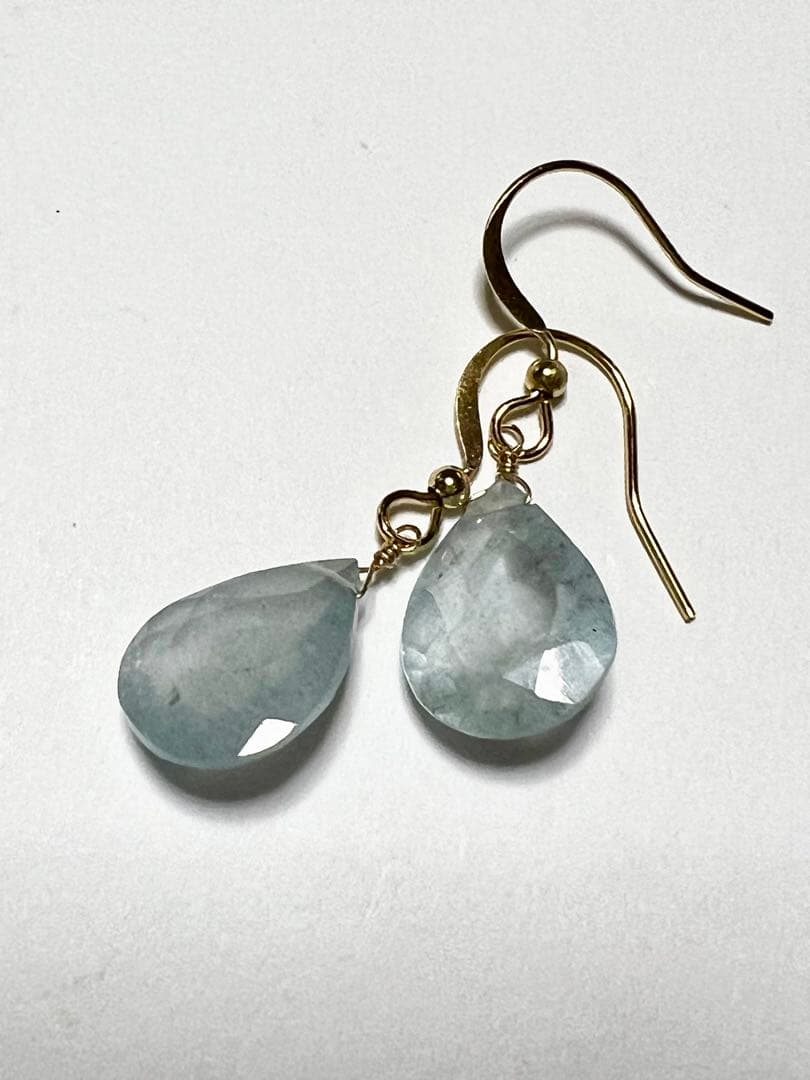 Gちゃん❤️大粒　シンデレラ　アクアマリン　ブリリアントカット　14kgf