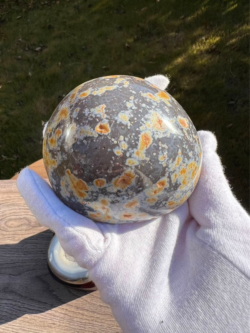 C10トレジャーメノウ 台付き 瑪瑙 風水 聚宝盆アゲート