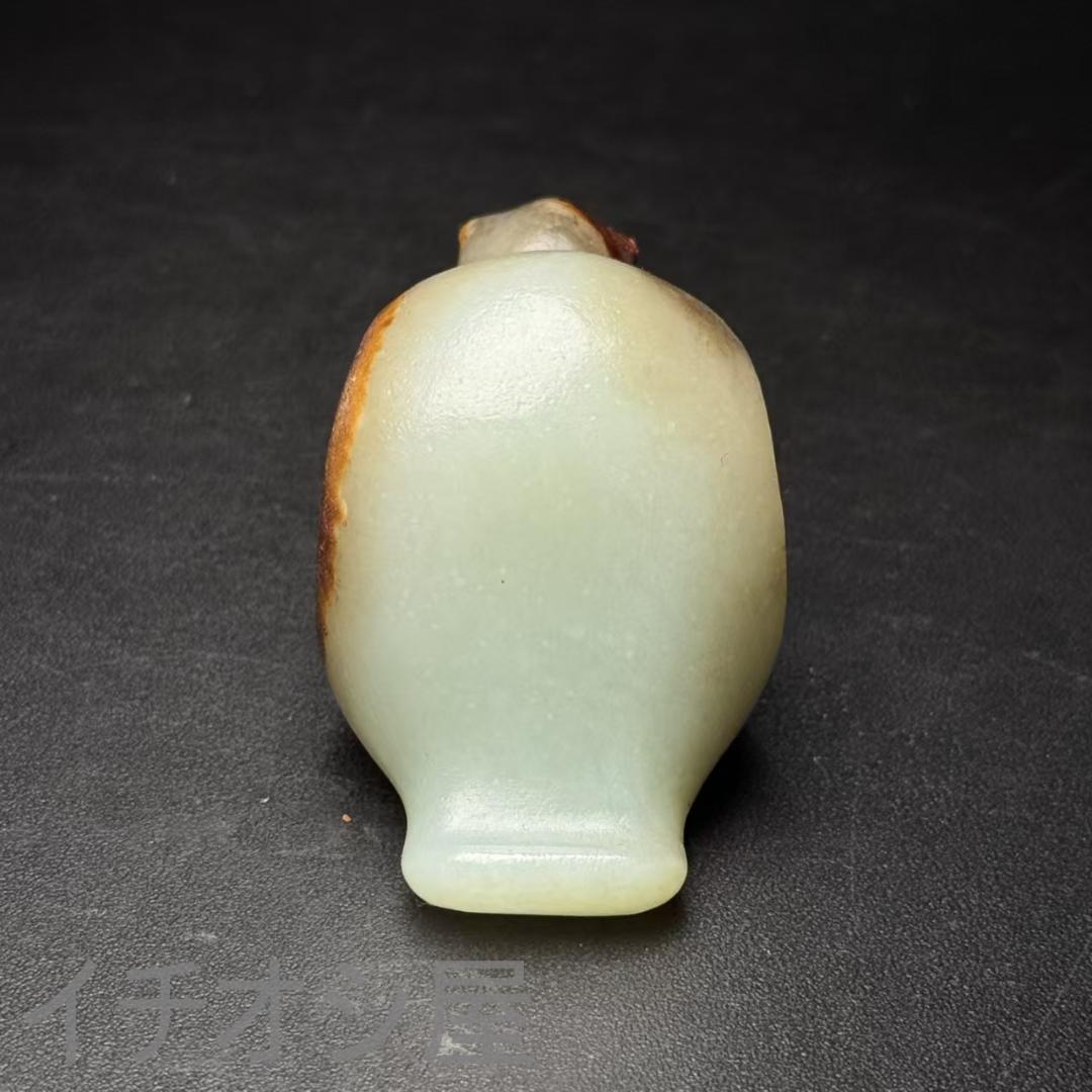 中国古美術【和田古玉 リング】神鳥彫刻 吉祥文様 裝身具 羊脂玉 天然石 細工