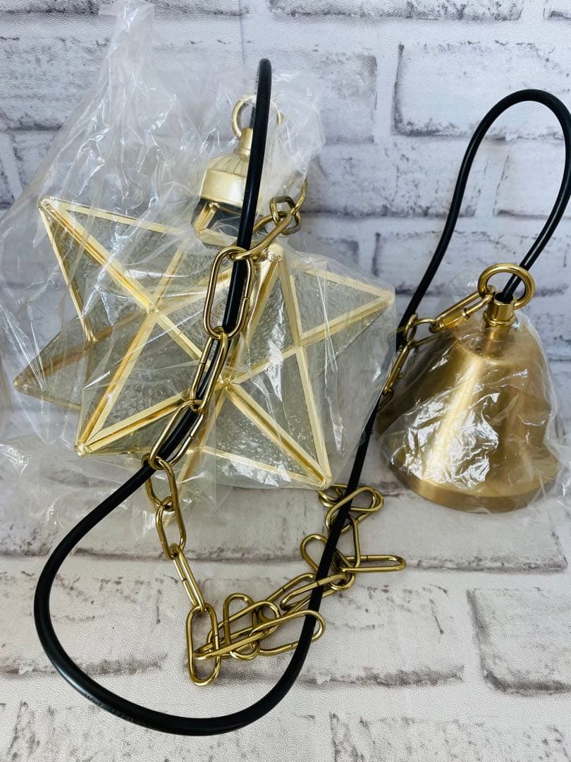 【ペンダントライト】 シーリング シェードランプ ガラス 北欧 星 電球 照明