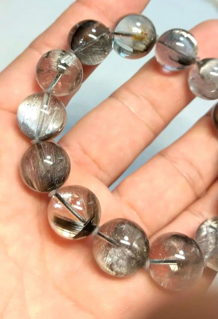 【超極上,超美品】プラチナルチル　１４㎜　ブレス　希少　大玉　コレクション品