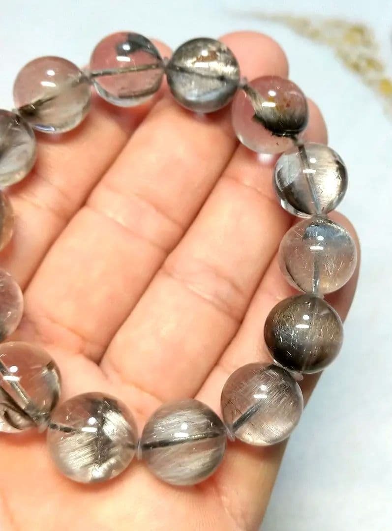 【超極上,超美品】プラチナルチル　１４㎜　ブレス　希少　大玉　コレクション品