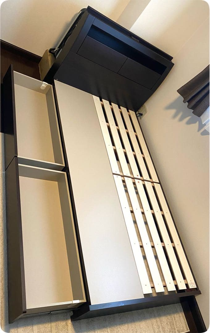 直接引き取り、解体済み】ニトリ ベッドフレーム シングル コンセント