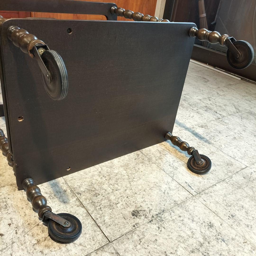 M♦希少 送料込 Najico社製　ヴィンテージ キャスター付きトロリーテーブル