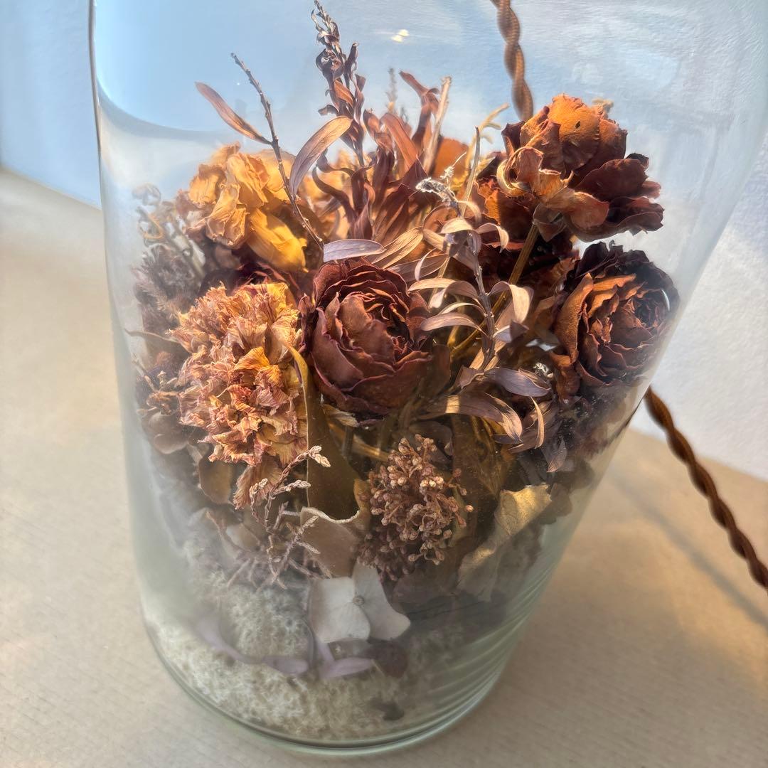 大きいサイズ❣️ m.soeur エムスール ボトルライト ドライフラワー 照明