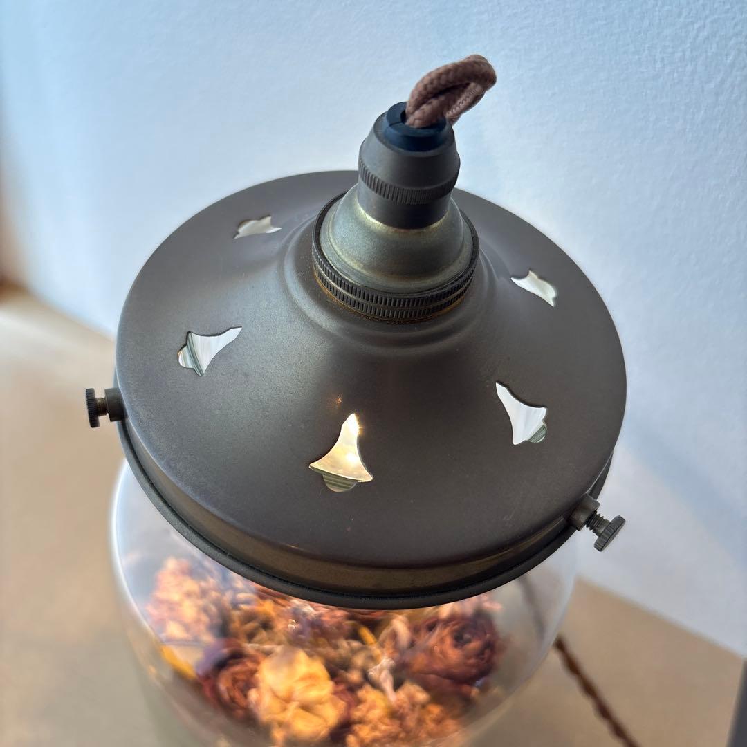 大きいサイズ❣️ m.soeur エムスール ボトルライト ドライフラワー 照明