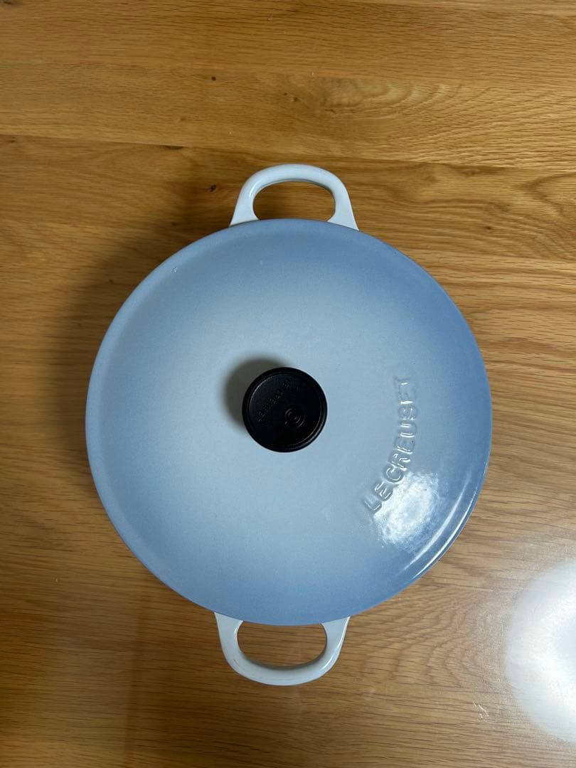 LE CREUSET ル・クルーゼ　ライトブルー　マルミット両手鍋 22cm