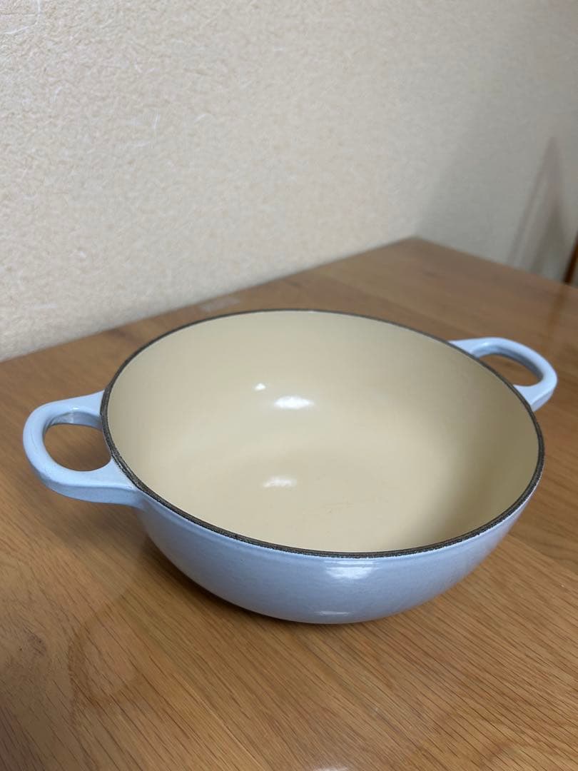 LE CREUSET ル・クルーゼ　ライトブルー　マルミット両手鍋 22cm