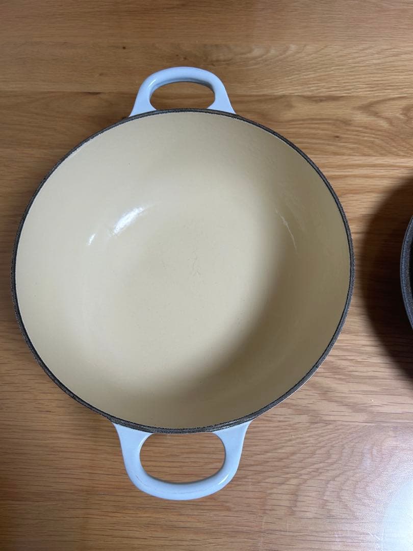 LE CREUSET ル・クルーゼ　ライトブルー　マルミット両手鍋 22cm