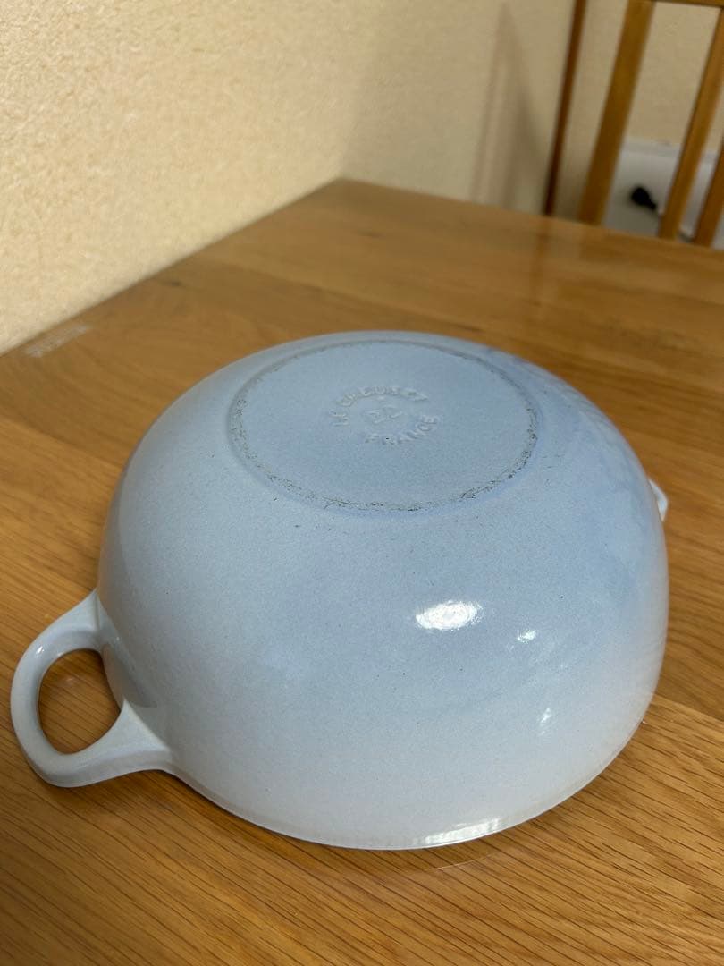 LE CREUSET ル・クルーゼ　ライトブルー　マルミット両手鍋 22cm