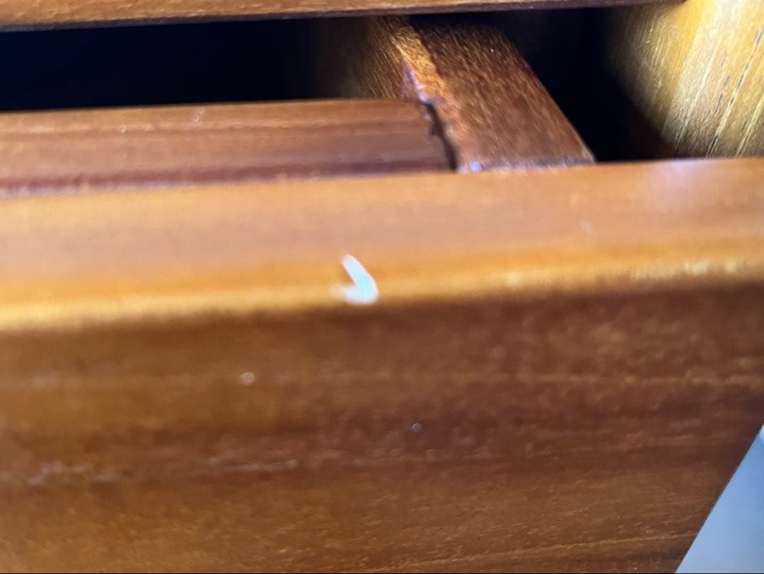 SCANTEAK 無垢材デスク チーク材 シンプル 木製机 北欧風 幅104cm