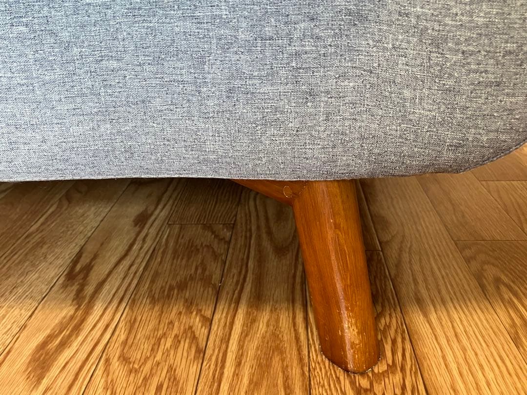 ニトリ フィルン 3人用ソファ ミドルグレー ポケットコイル フェザー