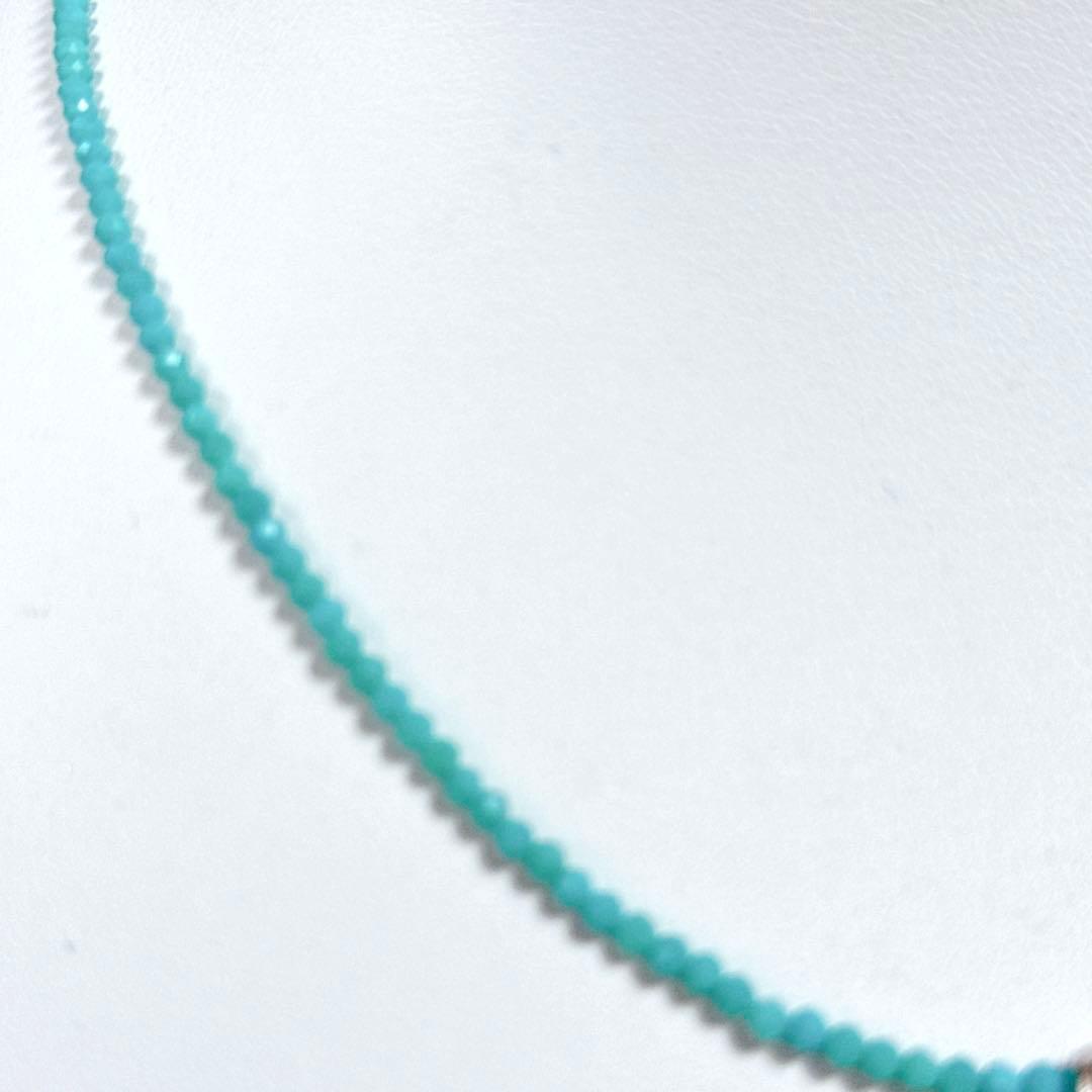 天然ターコイズペンダントターコイズネックレスNO25-2162