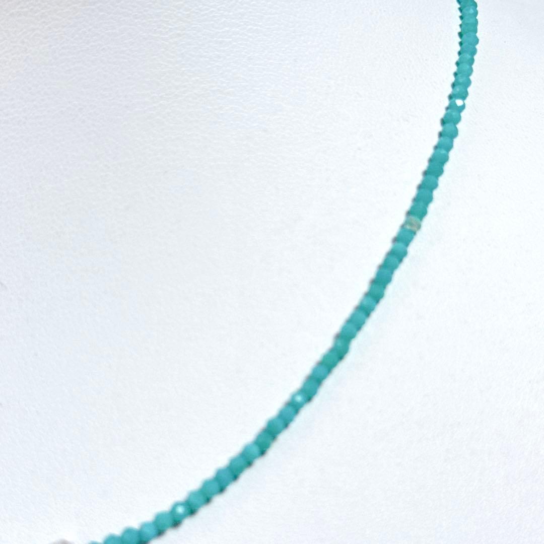 天然ターコイズペンダントターコイズネックレスNO25-2162