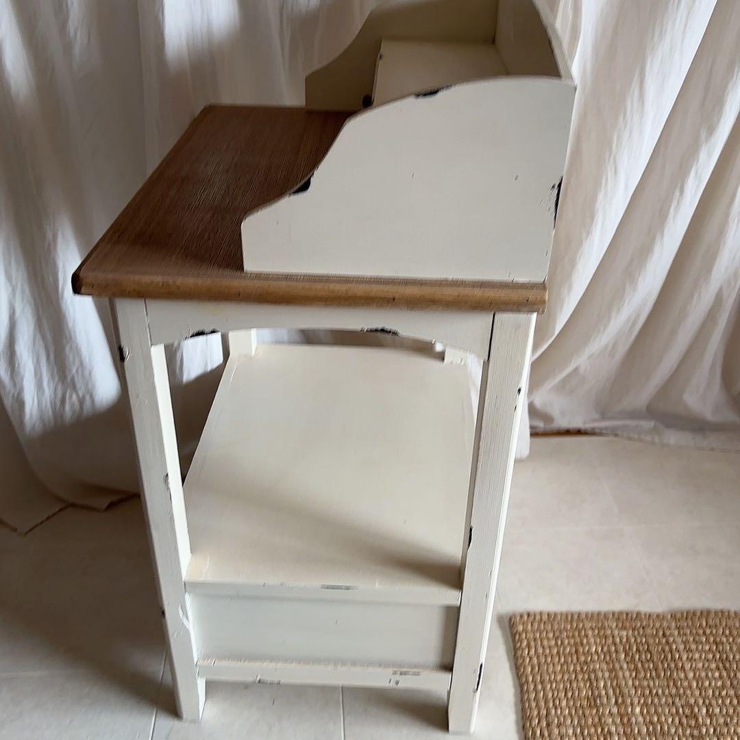 美品　フレンチカントリー　シャビーシック　コンソール　サイドテーブル　飾り棚