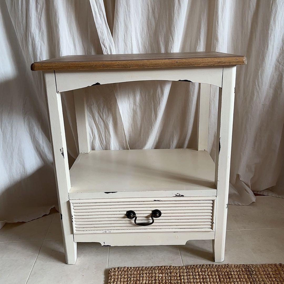 美品　フレンチカントリー　シャビーシック　コンソール　サイドテーブル　飾り棚