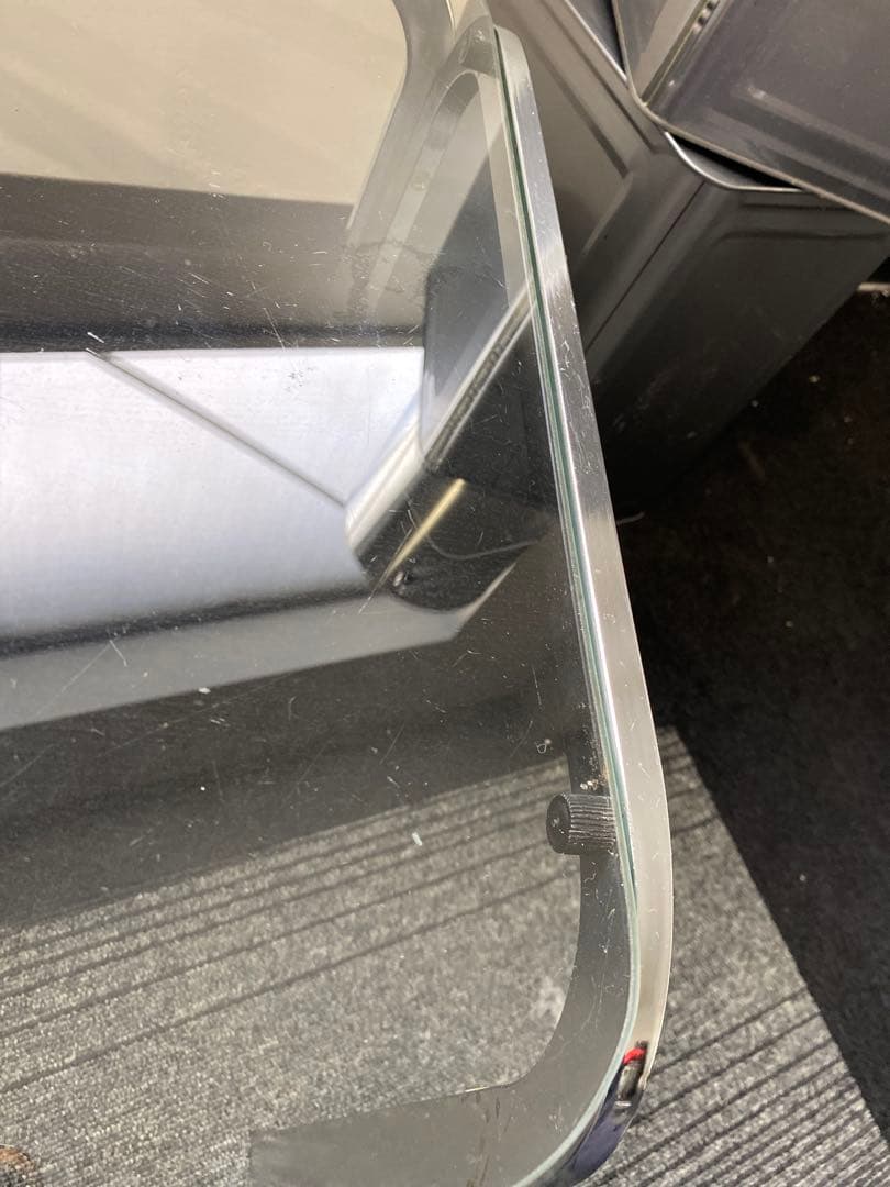 スペースエイジ　ガラステーブル　メッキ　ミッドセンチュリー