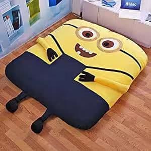 ミニオンにお勧め折りたたみベッド 寝袋 可愛デザイン ダブルふわふわ マットレス