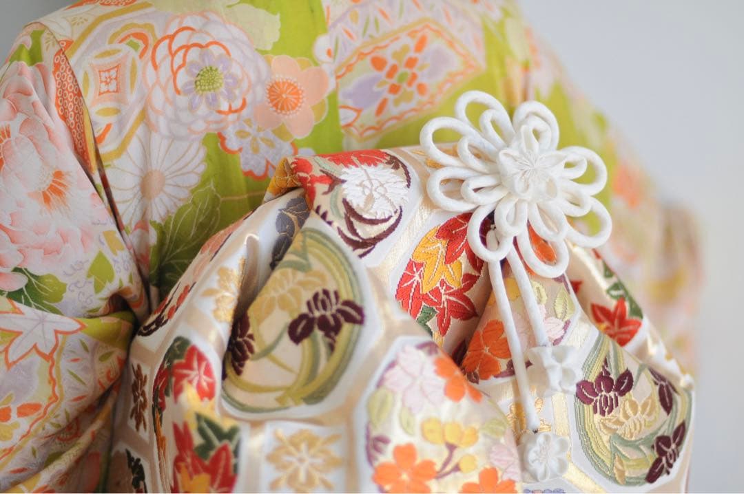 七五三 アンティーク 7歳 ハーフ成人式 フルセット 正絹 西陣織 女の子 着物