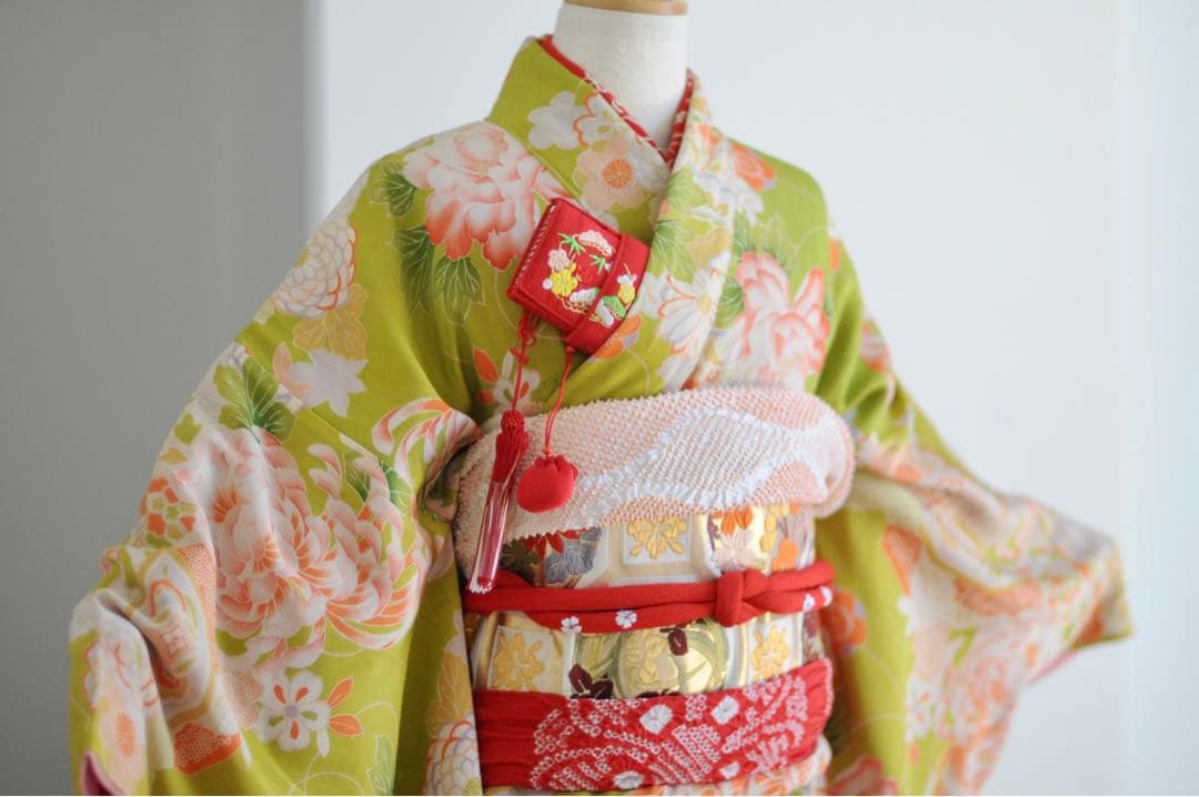 七五三 アンティーク 7歳 ハーフ成人式 フルセット 正絹 西陣織 女の子 着物