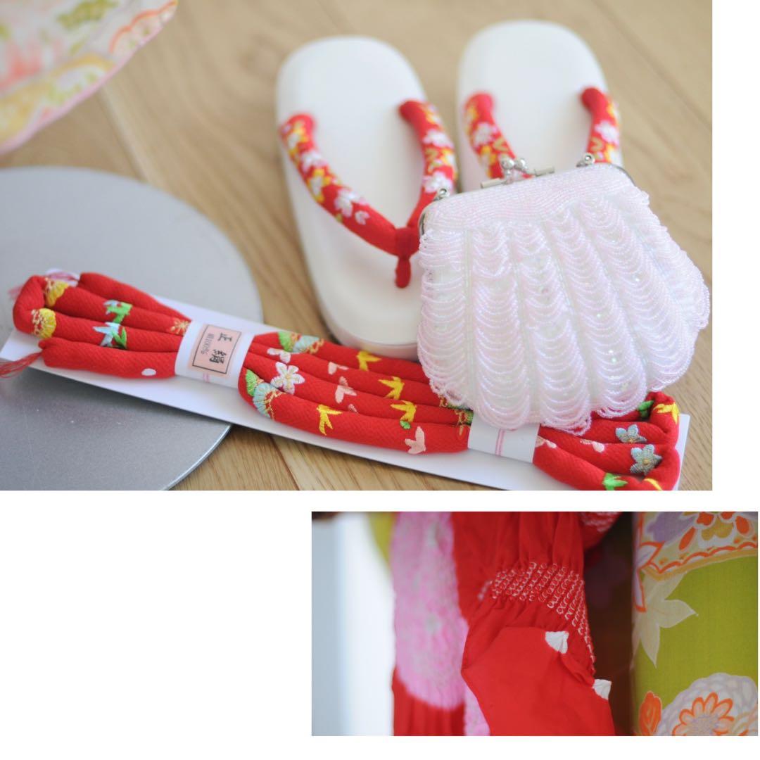 七五三 アンティーク 7歳 ハーフ成人式 フルセット 正絹 西陣織 女の子 着物