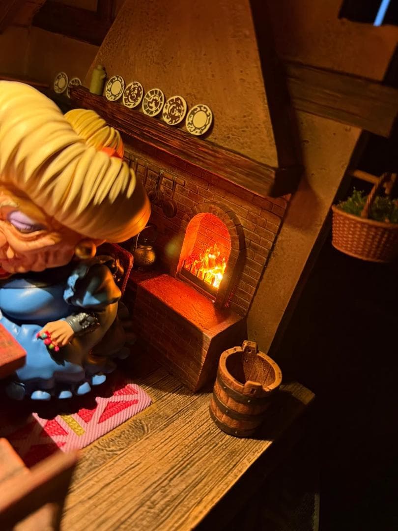 千と千尋の神隠し 銭婆の家でのお茶会 樹脂 彫刻 フィギュア