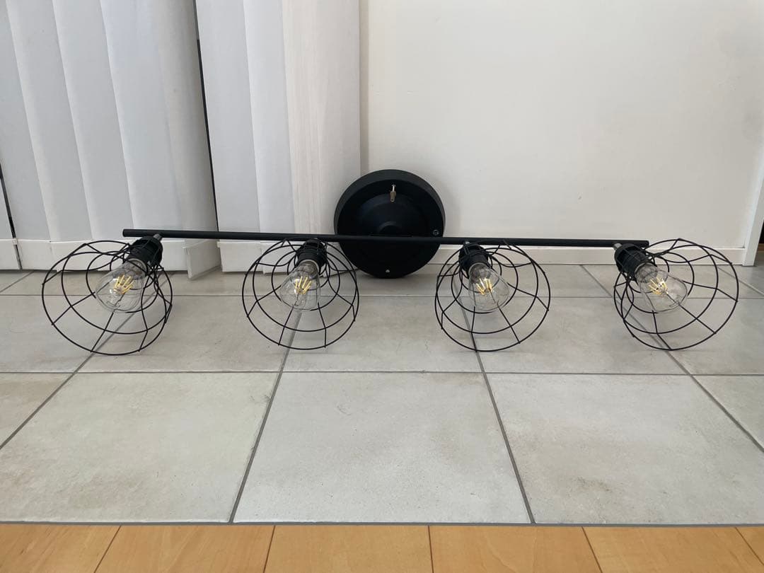 アートワークスタジオ インダストリアル 4灯シーリングライト 自在 ブラック黒1