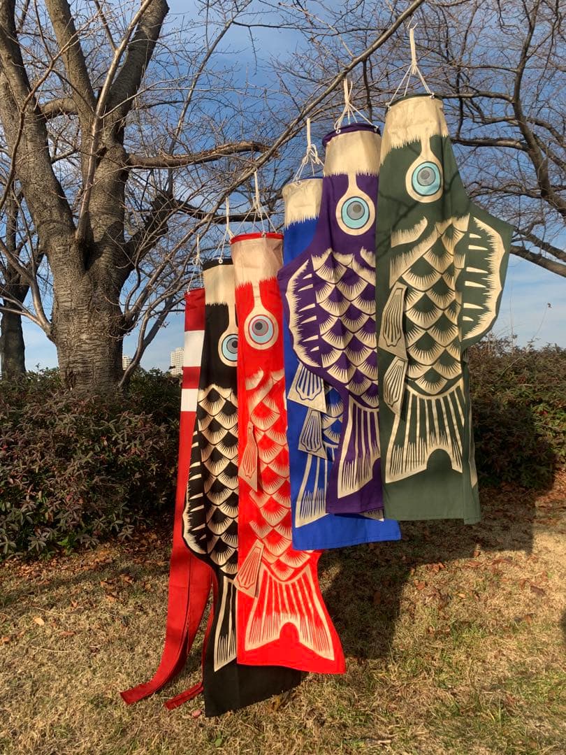 歌川広重「名所江戸百景 水道橋駿河台」手染め鯉のぼり　1.2m単品　子鯉のぼり