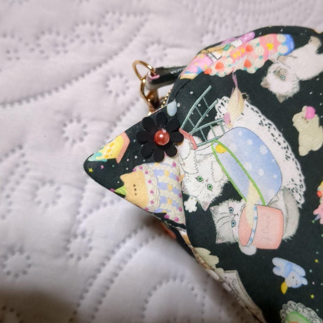 専用…コロンと猫ショルダー…ユキエモン…新柄 クックキャッツ…ブラック系