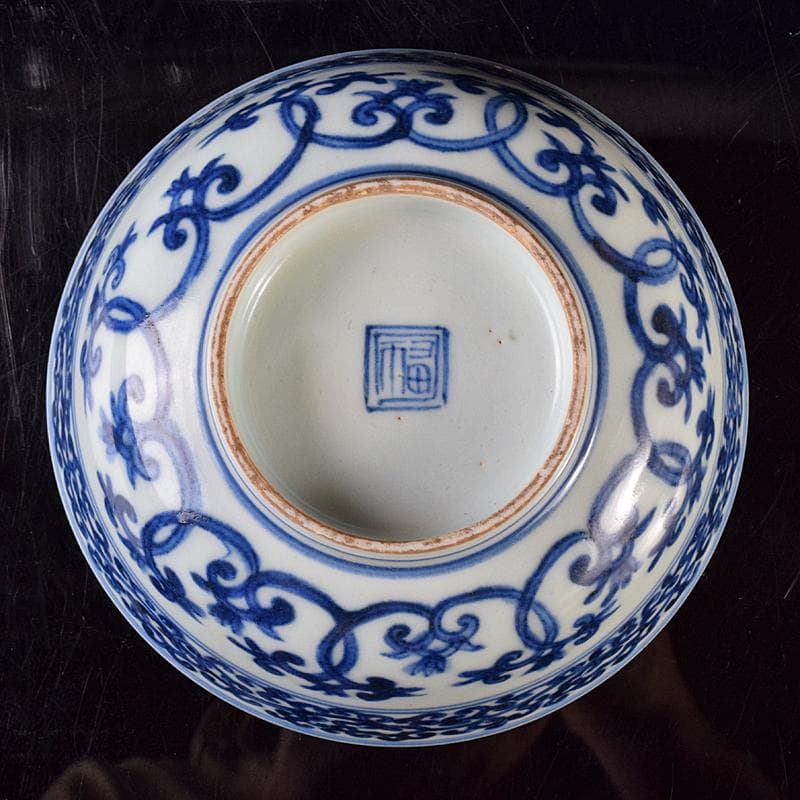 中国 青花花文碗 N 8062E - メルカリ