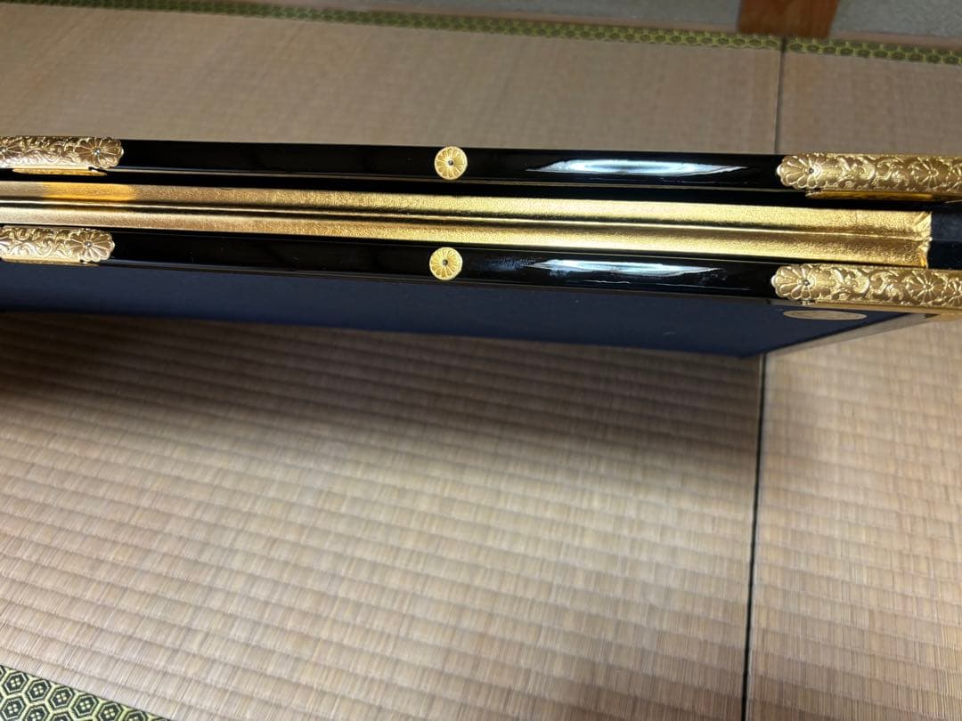 五月人形飾り台　収納箱 黒色