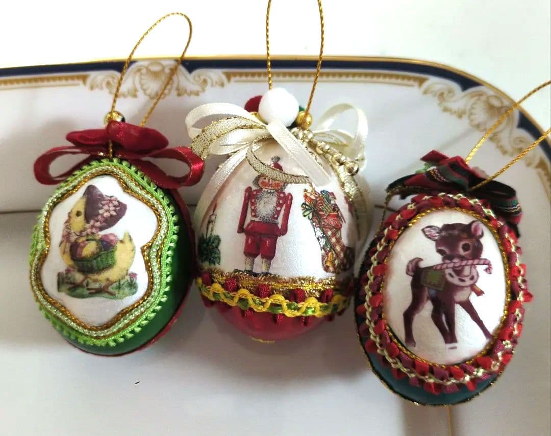 【リナ】エッグアート（鹿、ヒヨコ）