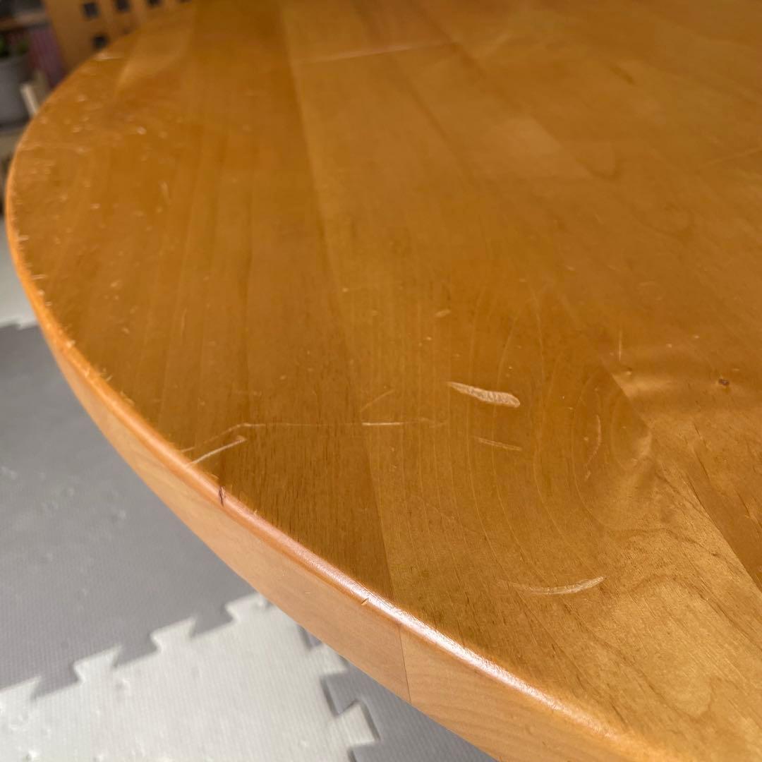 円卓 円形 ナチュラルウッドセンターテーブル 無垢 ブナ アクタス120cm