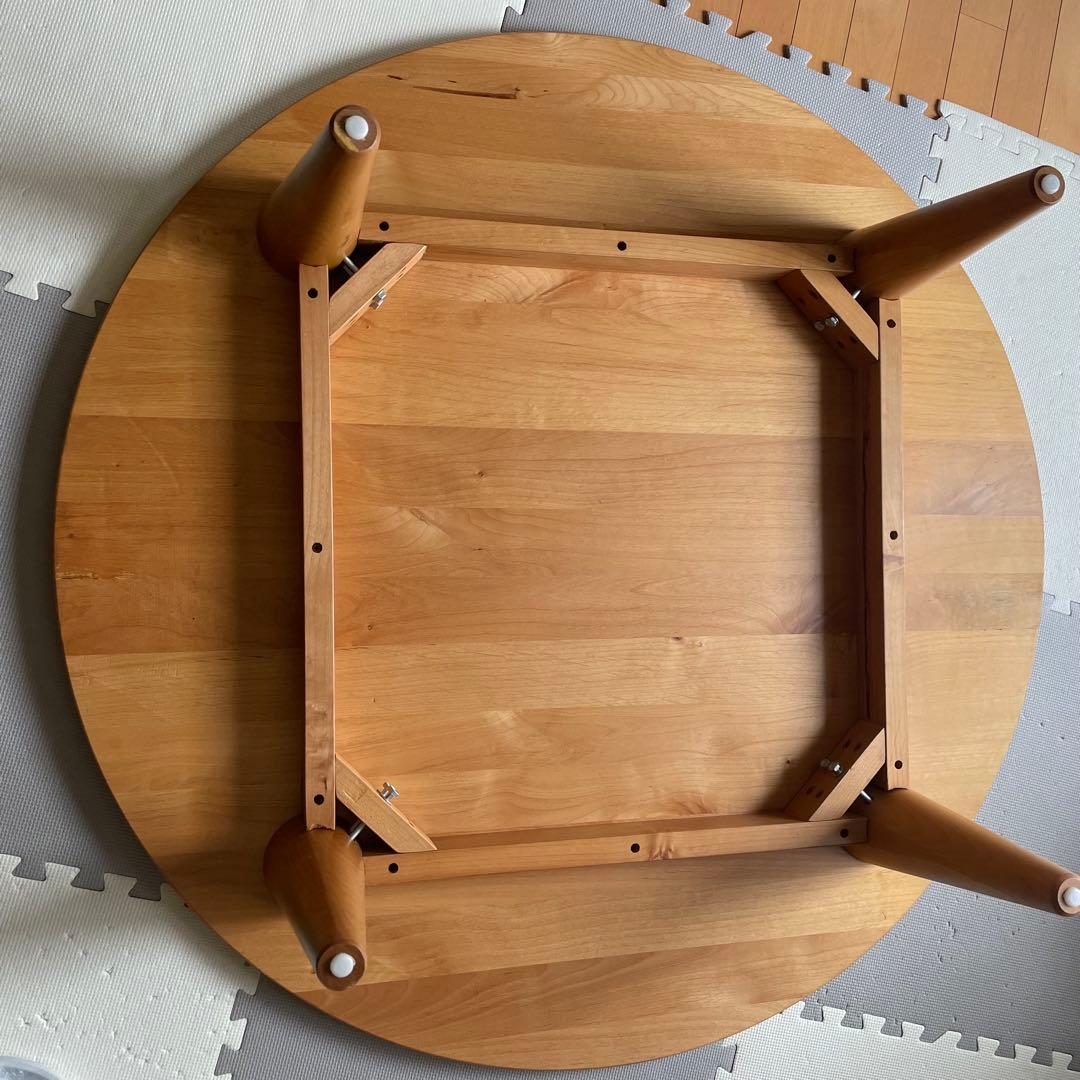 円卓 円形 ナチュラルウッドセンターテーブル 無垢 ブナ アクタス120cm